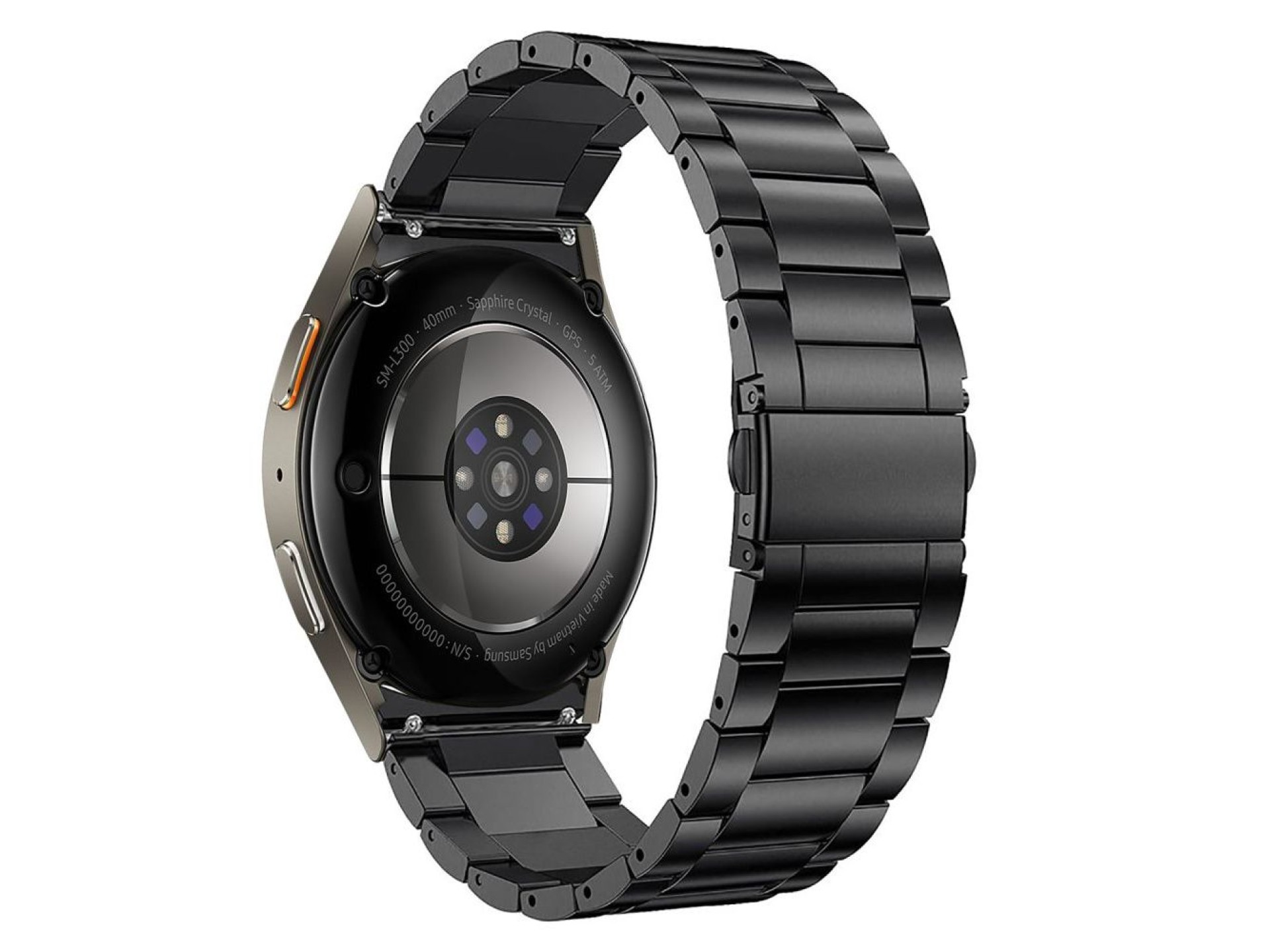 Correa Tech-Protect de acero inoxidable para Samsung Galaxy Watch 4 / 5 / 5 Pro / 6 / 7 / FE - Negra