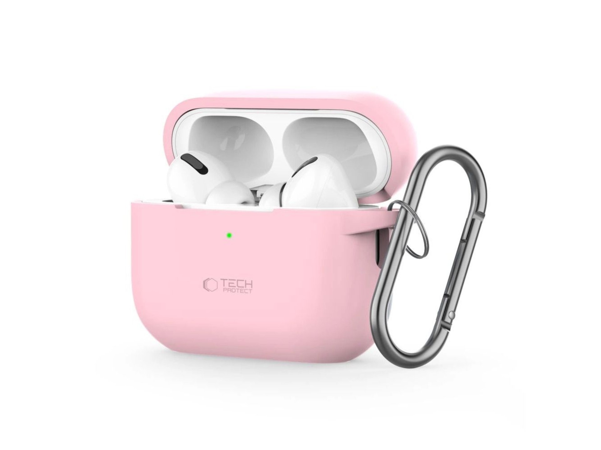 Capa de silicone com gancho Tech-Protect para Apple AirPods Pro 1/2 - Rosa
