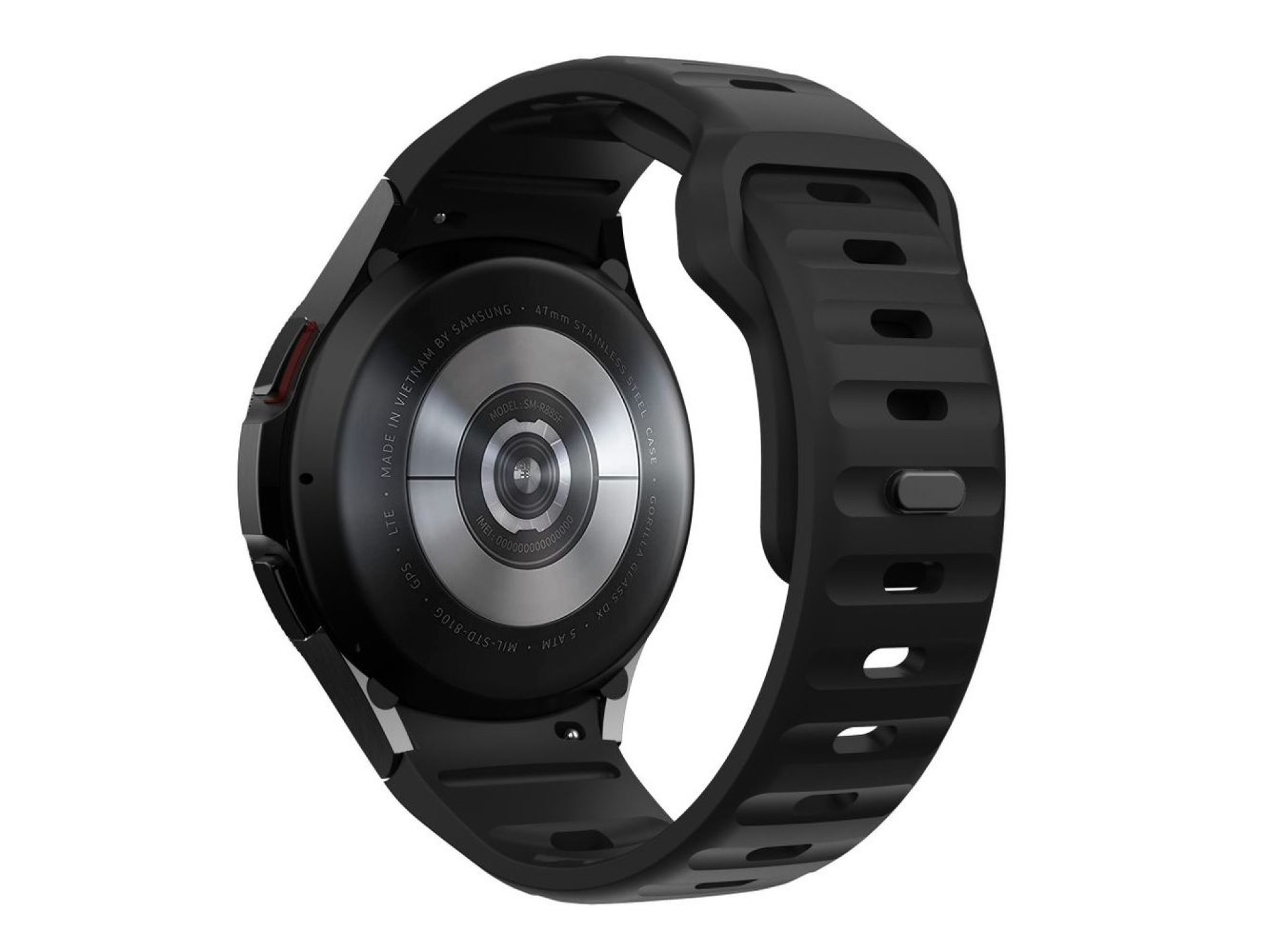 Tech-Protect Silicone Line Strap for Samsung Galaxy Watch 4 / 5 / 5 Pro / 6 / 7 / FE - Black