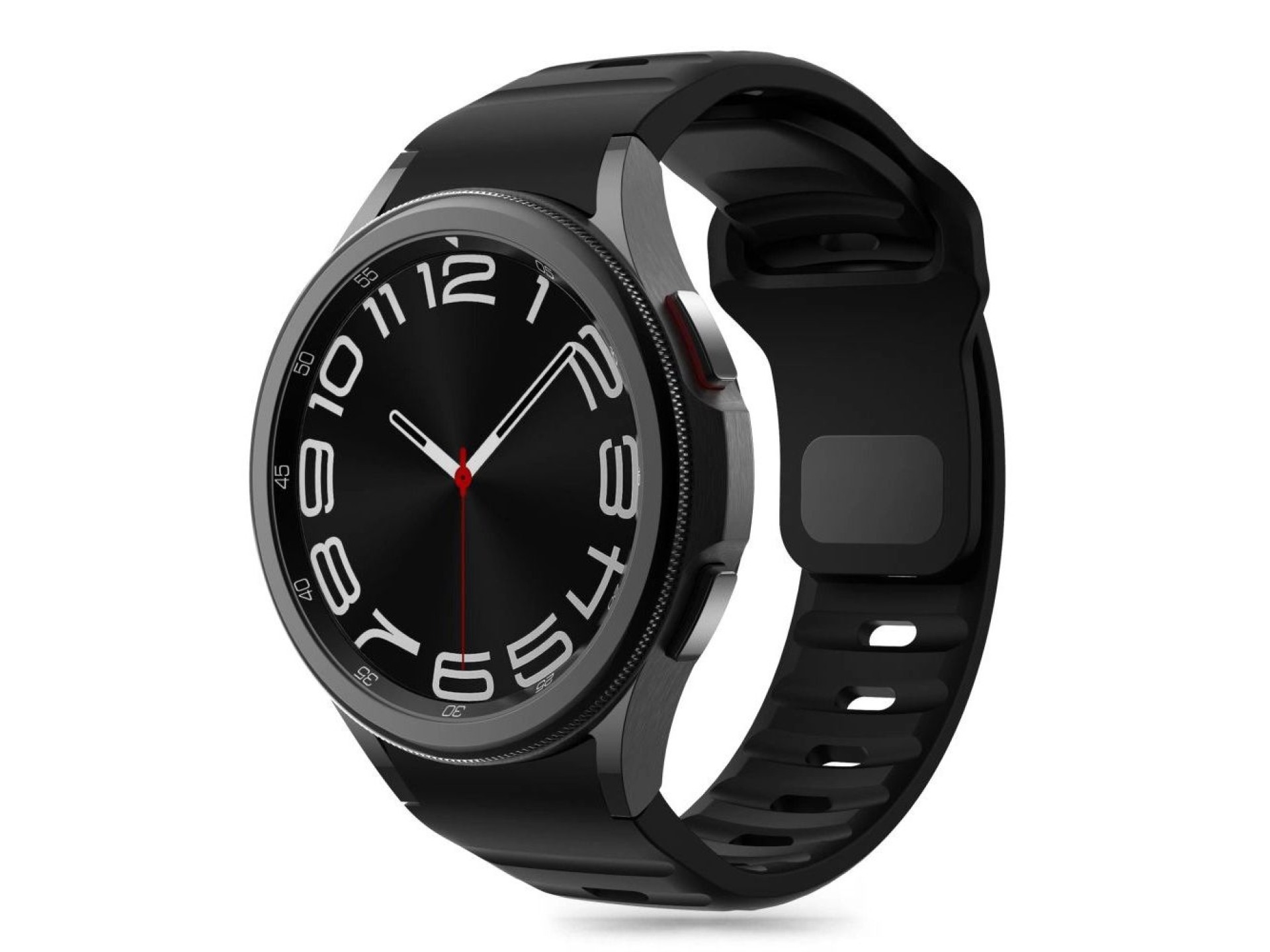 Tech-Protect Silicone Line Strap for Samsung Galaxy Watch 4 / 5 / 5 Pro / 6 / 7 / FE - Black
