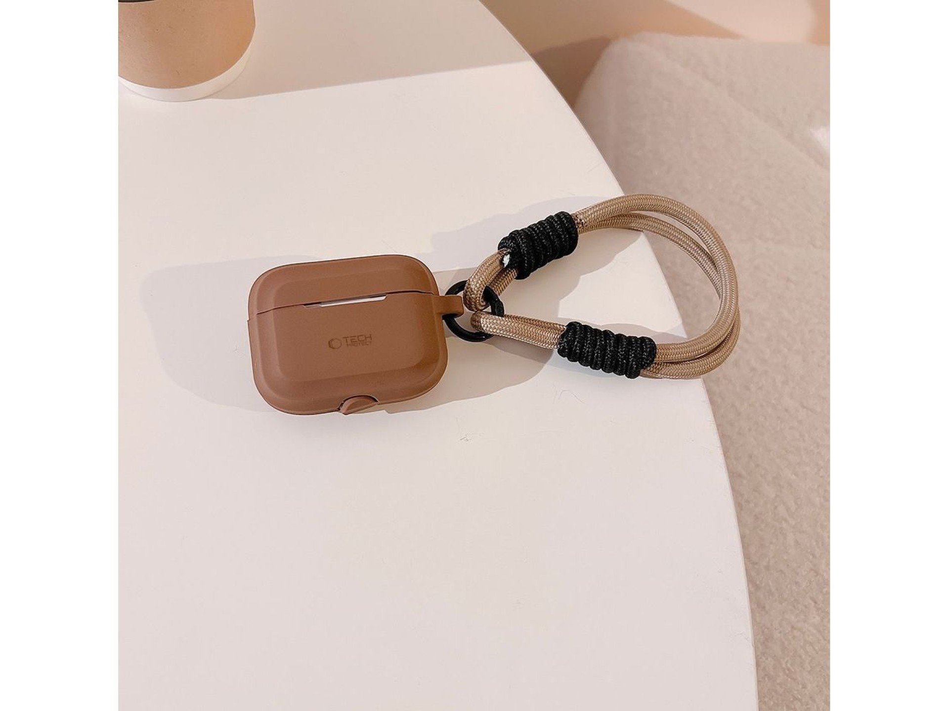 Tech-Protect Silicone Rope Case for Apple AirPods Pro 1 / 2 - Brown