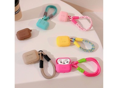 Tech-Protect Silicone Rope Case for Apple AirPods Pro 1 / 2 - Brown Tech-Protect Silicone Rope Case for Apple AirPods Pro 1 / 2 - Brown