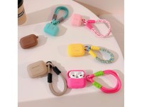 Funda protectora de silicona Tech-Protect con cuerda para Apple AirPods Pro 1/2 - Marrón claro Funda protectora de silicona Tech-Protect con cuerda para Apple AirPods Pro 1/2 - Marrón claro