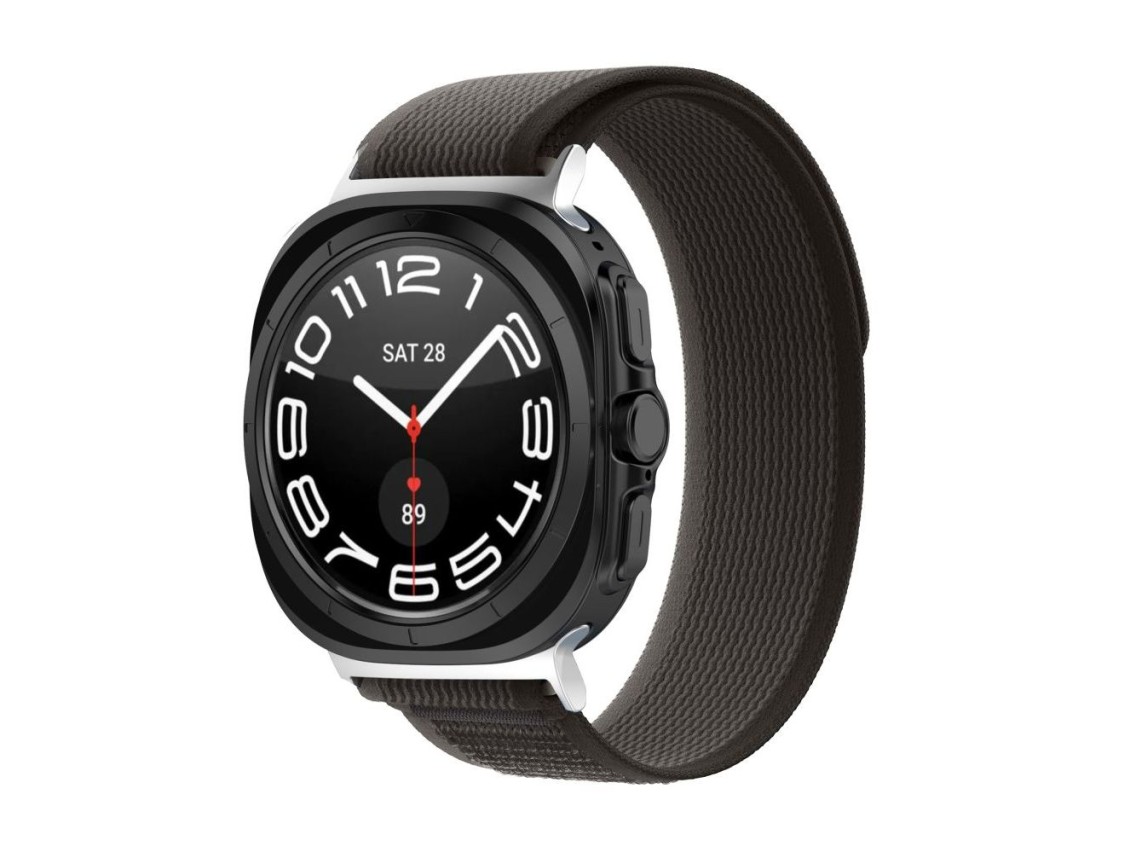 Correa de nailon Tech-Protect para Samsung Galaxy Watch Ultra (47 mm) - Negro/Naranja
