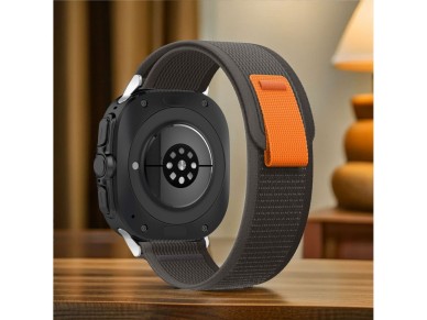 Pulseira de nylon Tech-Protect para Samsung Galaxy Watch Ultra (47 mm) - Preto/Laranja