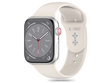 Tech-Protect Silicone Strap for Apple Watch 4 / 5 / 6 / 7 / 8 / 9 / SE (38 / 40 / 41 mm) - Beige Tech-Protect Silicone Strap for Apple Watch 4 / 5 / 6 / 7 / 8 / 9 / SE (38 / 40 / 41 mm) - Beige