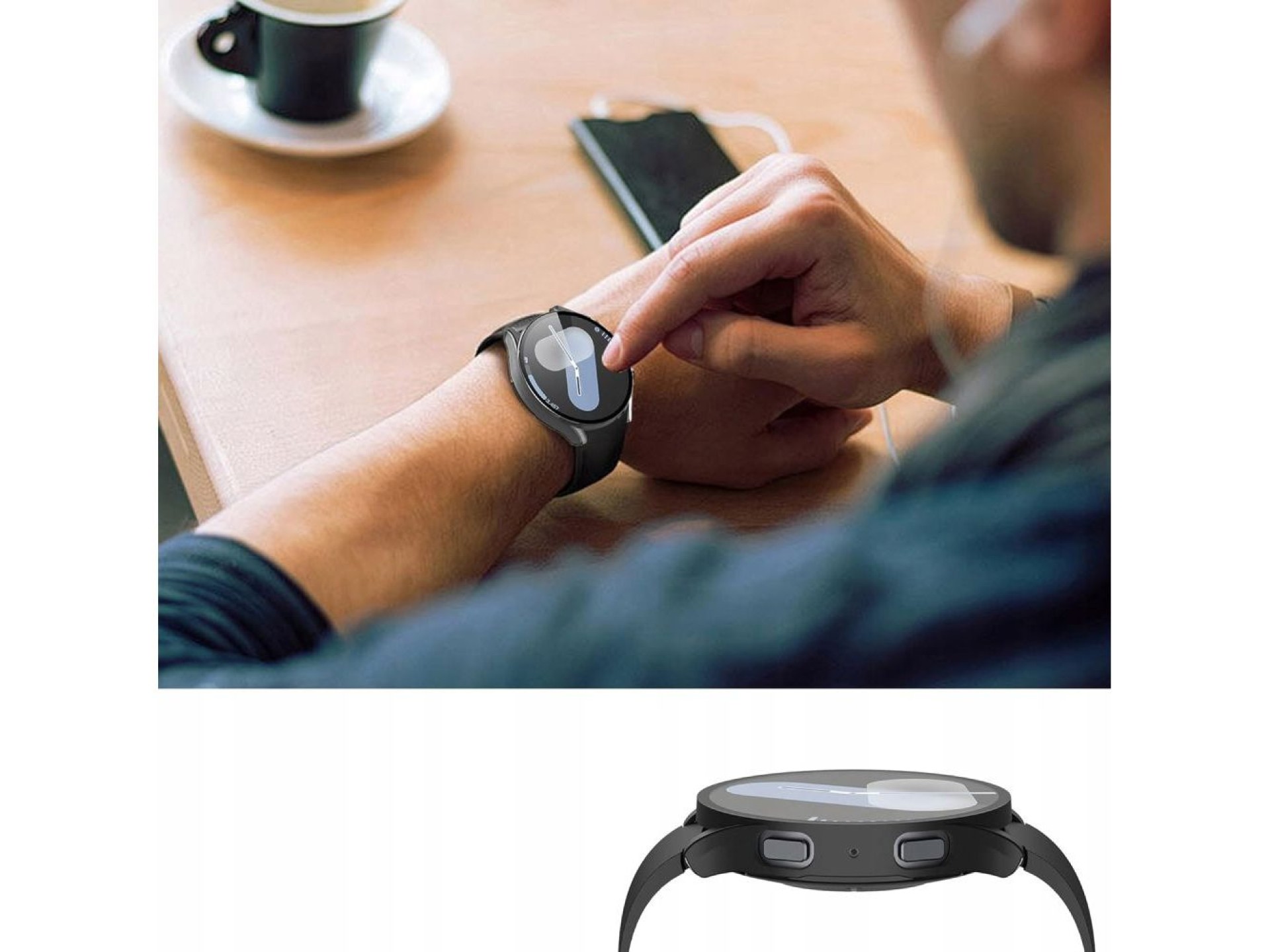 Capa Tech-Protect Defense360 para Samsung Galaxy Watch 7 (44 mm) - Preta
