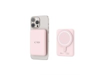 Tech-Protect LifeMag PB10 Powerbank com MagSafe 5000mAh 15W e porta USB-C - rosa + cabo USB-C Tech-Protect LifeMag PB10 Powerbank com MagSafe 5000mAh 15W e porta USB-C - rosa + cabo USB-C