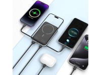 Batería externa Tech-Protect LifeMag PB31 con MagSafe, 10000 mAh, 15 W, USB-C / USB-A / USB-C integr Batería externa Tech-Protect LifeMag PB31 con MagSafe, 10000 mAh, 15 W, USB-C / USB-A / USB-C integr