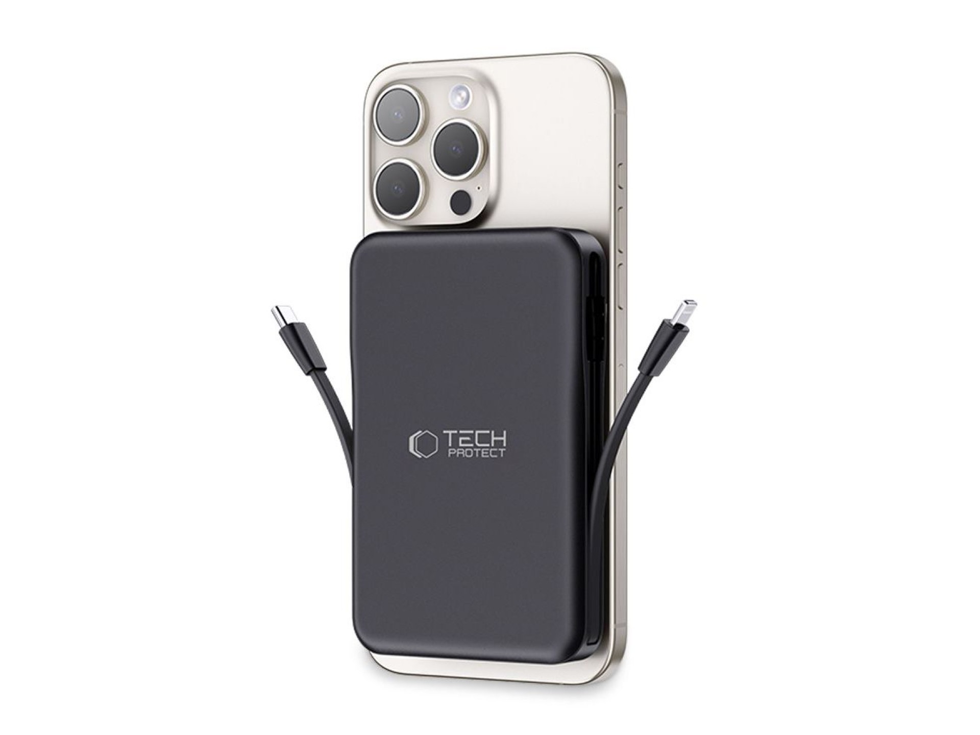 Batería externa Tech-Protect LifeMag PB31 con MagSafe, 10000 mAh, 15 W, USB-C / USB-A / USB-C integr