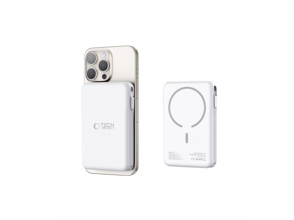 Tech-Protect LifeMag PB31 Power Bank with MagSafe 10000mAh 15W USB-C / USB-A / Built-in USB-C / Ligh