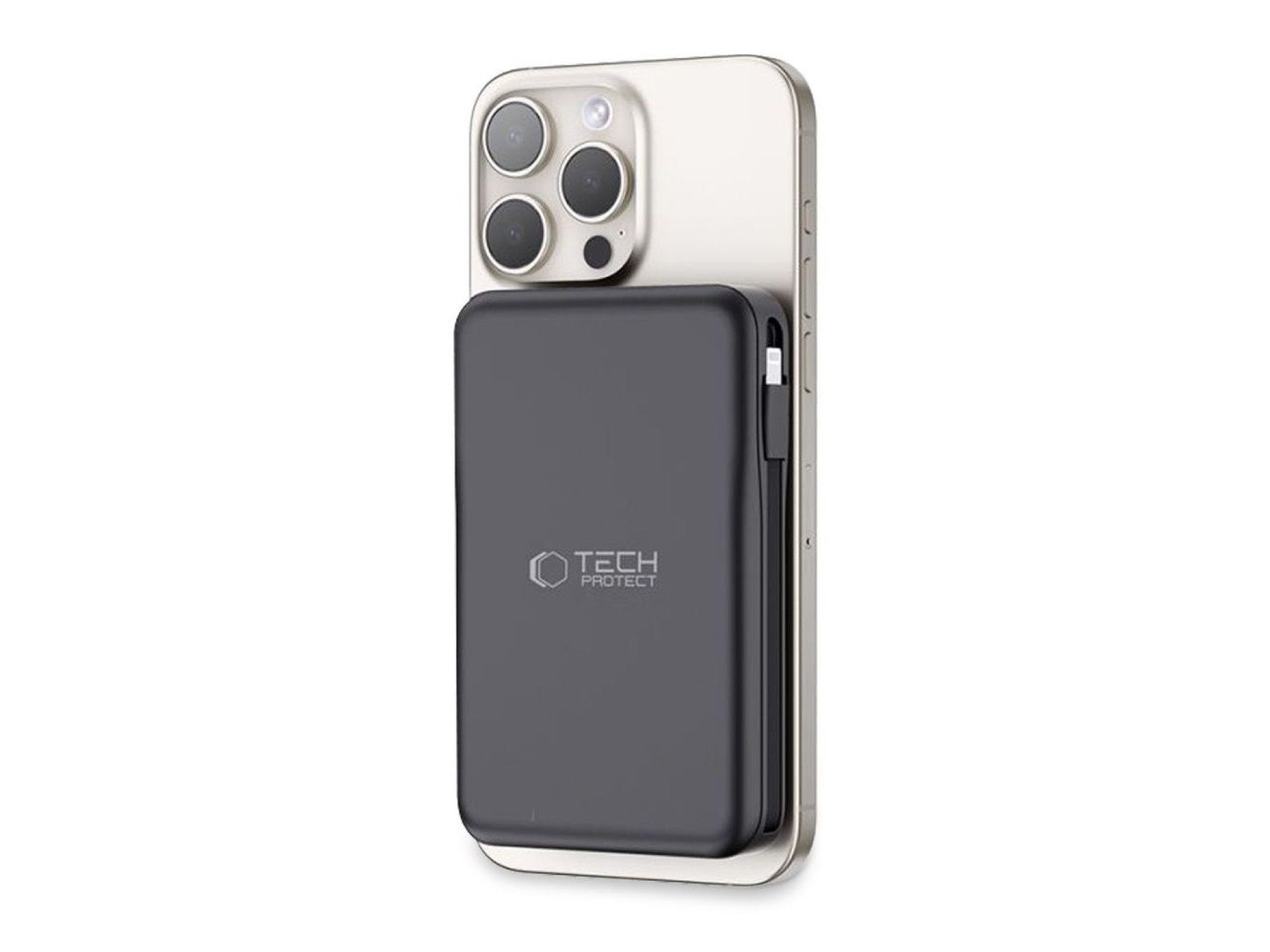 Batería externa Tech-Protect LifeMag PB31 con MagSafe, 10000 mAh, 15 W, USB-C / USB-A / USB-C integr