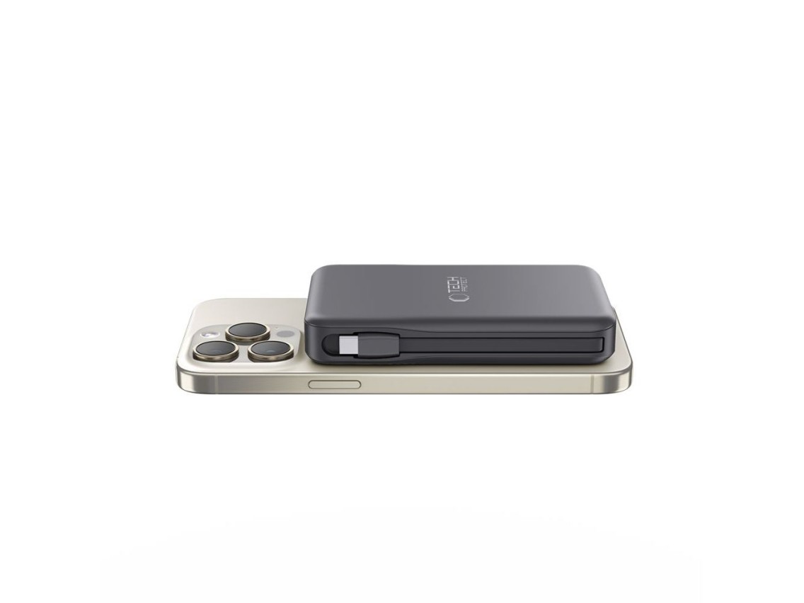 Batería externa Tech-Protect LifeMag PB31 con MagSafe, 10000 mAh, 15 W, USB-C / USB-A / USB-C integr