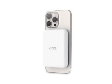 Bater�a externa Tech-Protect LifeMag PB11 con MagSafe, 10000 mAh, 15 W, puerto USB-C - color blanco 