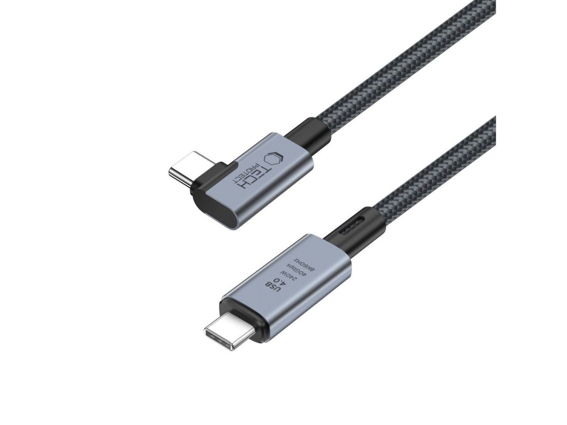 Tech-Protect UltraBoost Max L USB-C 4.0 (straight) / USB-C 4.0 (angled) PD 240W 8K 40Gbps 1.5m Cable