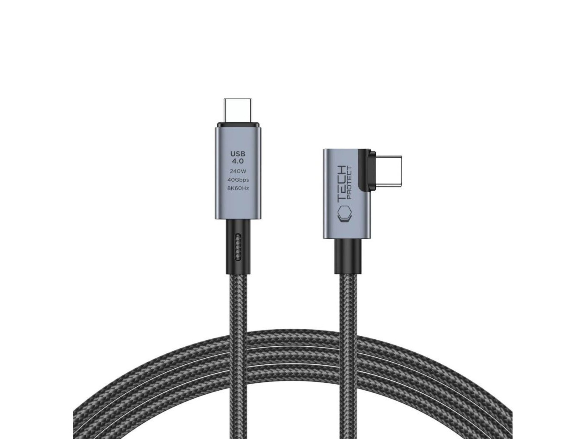 Tech-Protect UltraBoost Max L USB-C 4.0 (straight) / USB-C 4.0 (angled) PD 240W 8K 40Gbps 1.5m Cable