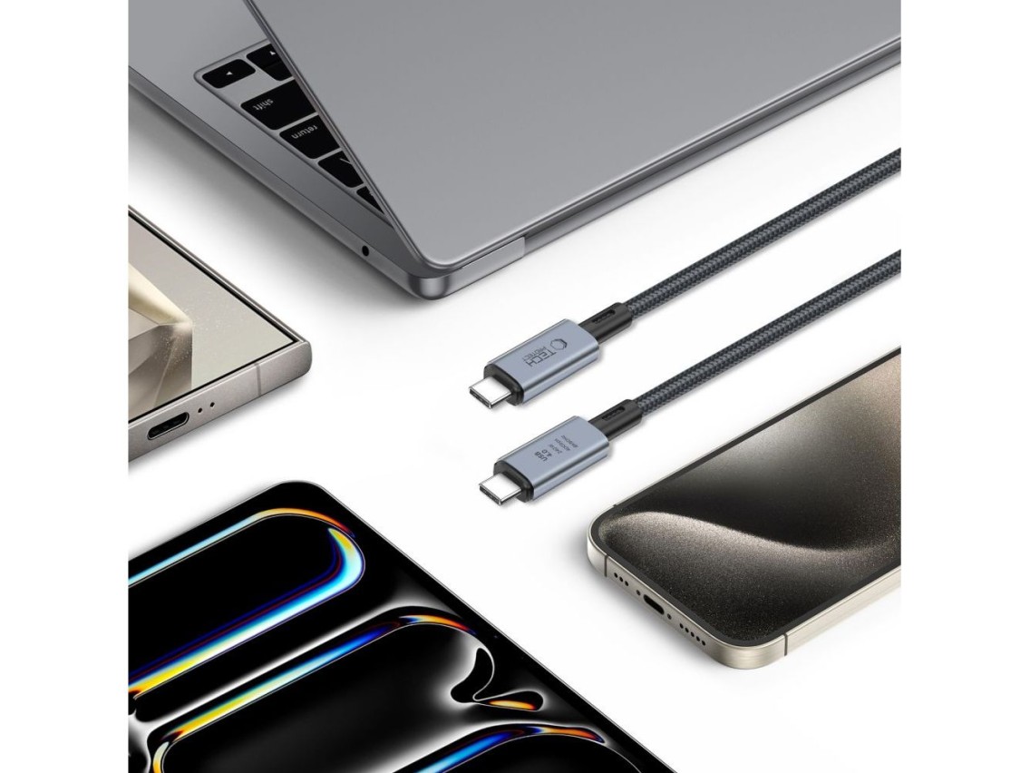 Cable Tech-Protect UltraBoost Max USB-C 4.0 / USB-C 4.0 PD 240W 8K 40Gbps de 2 m - gris