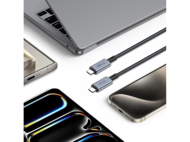 Tech-Protect UltraBoost Max USB-C 4.0 / USB-C 4.0 PD 240W 8K 40Gbps 2m cable - gray Tech-Protect UltraBoost Max USB-C 4.0 / USB-C 4.0 PD 240W 8K 40Gbps 2m cable - gray