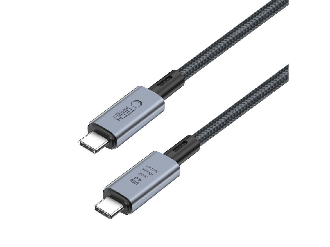 Cable Tech-Protect UltraBoost Max USB-C 4.0 / USB-C 4.0 PD 240W 8K 40Gbps 1m - Gris