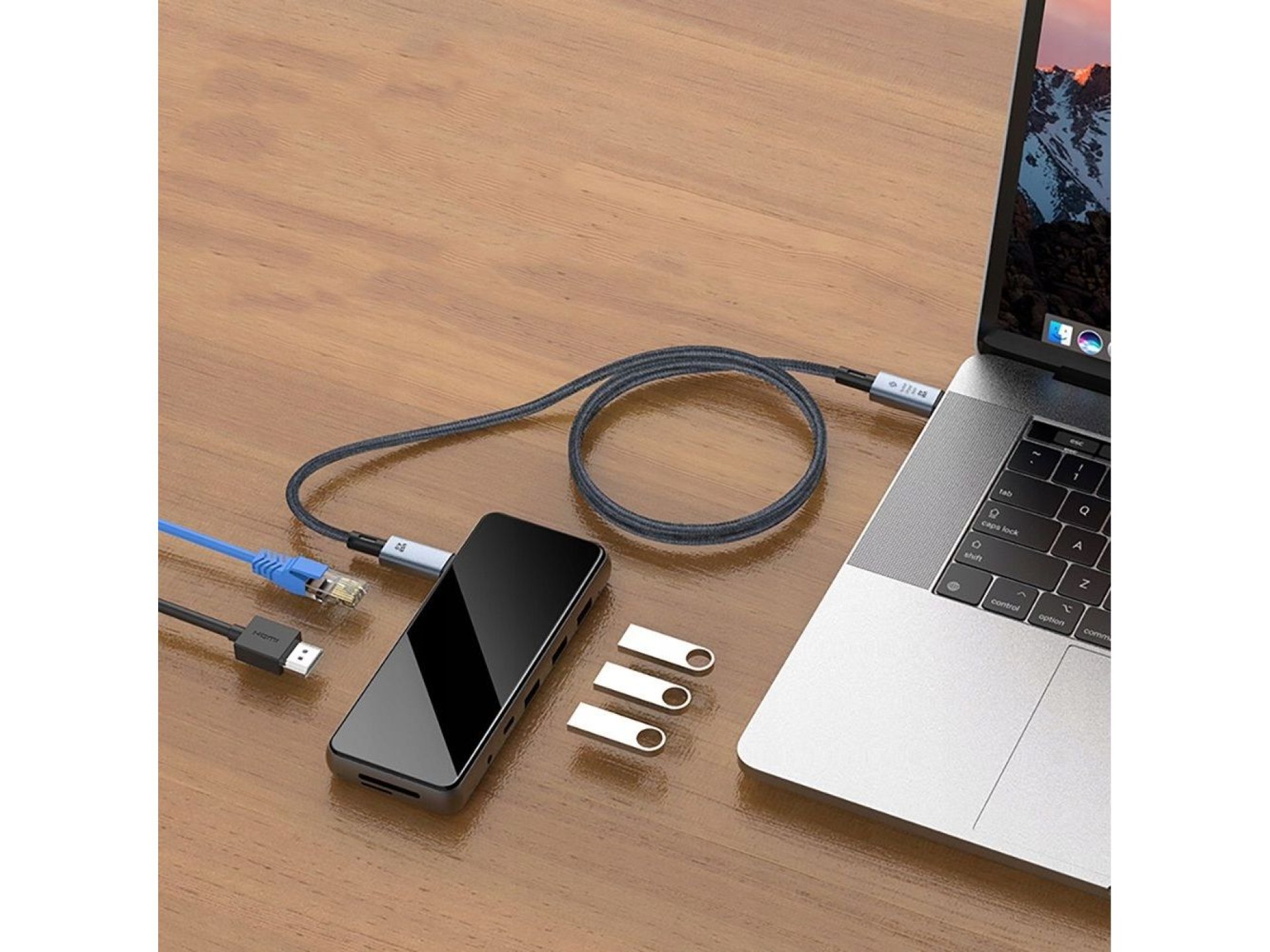 Cable Tech-Protect UltraBoost Max USB-C 4.0 / USB-C 4.0 PD 240W 8K 40Gbps 1m - Gris