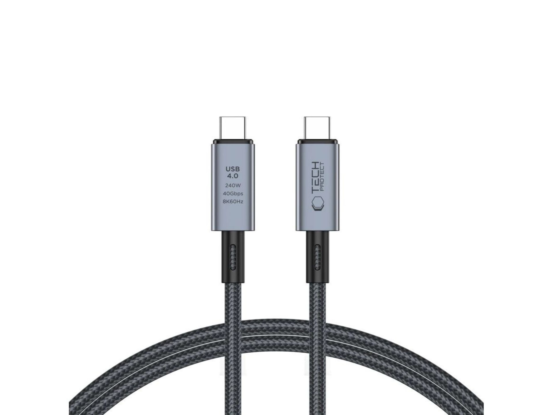 Cable Tech-Protect UltraBoost Max USB-C 4.0 / USB-C 4.0 PD 240W 8K 40Gbps 1m - Gris