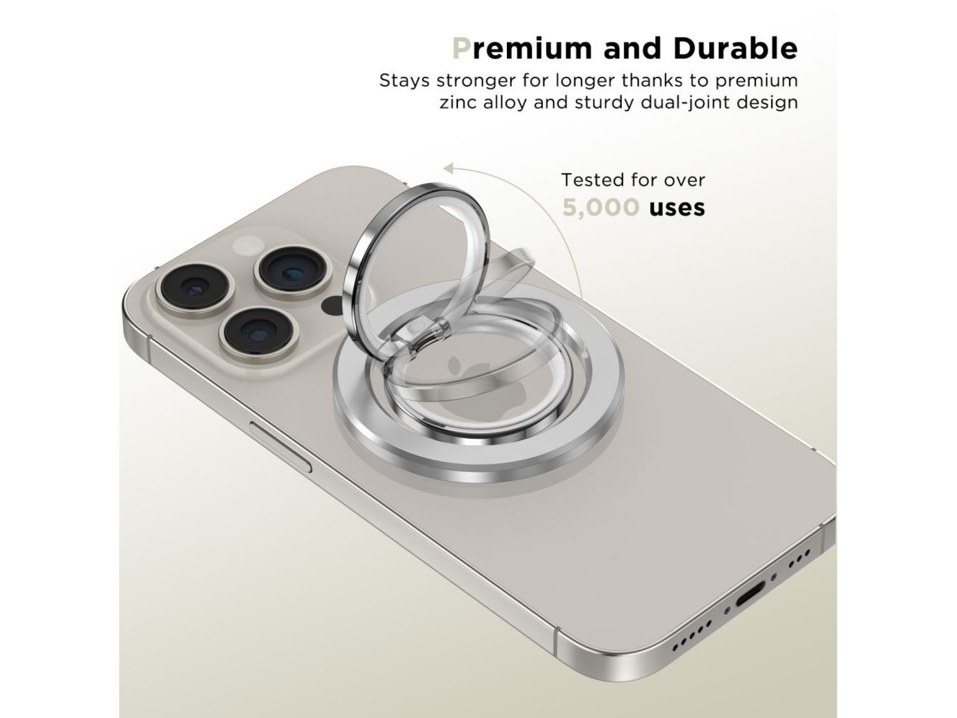 Suporte/anel magnético Tech-Protect MMR300 com MagSafe - prata