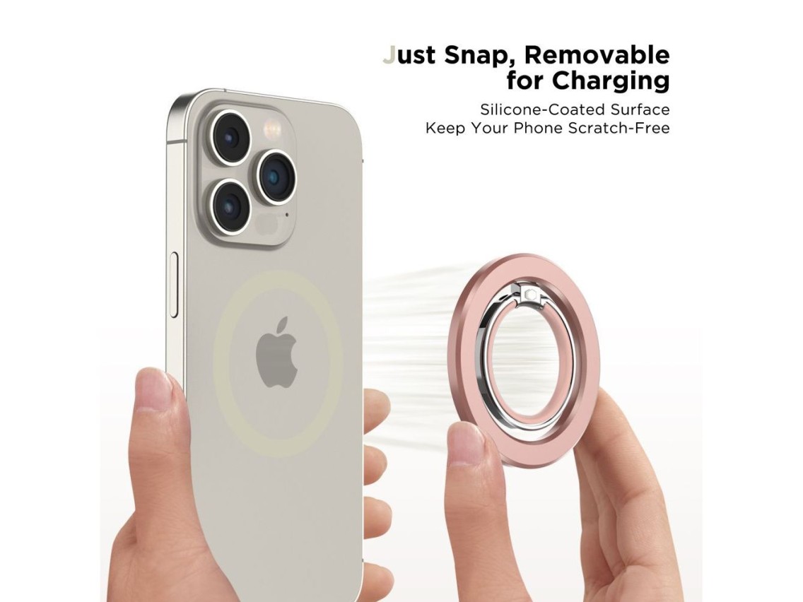 Soporte/anillo magnético Tech-Protect MMR300 con MagSafe - rosa