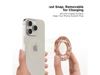 Soporte/anillo magnético Tech-Protect MMR200 con MagSafe - rosa con cristales Soporte/anillo magnético Tech-Protect MMR200 con MagSafe - rosa con cristales