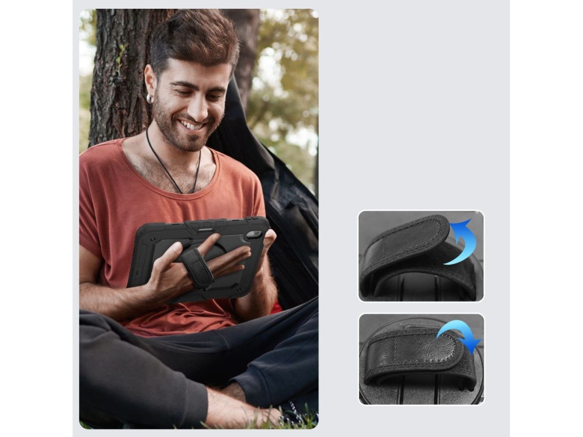 Capa Tech-Protect Solid360 para iPad Air 11" 2024 - Preta