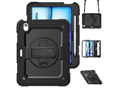 Capa Tech-Protect Solid360 para iPad Air 11" 2024 - Preta