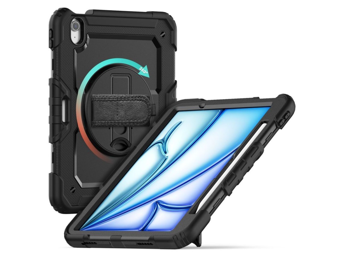 Capa Tech-Protect Solid360 para iPad Air 11" 2024 - Preta