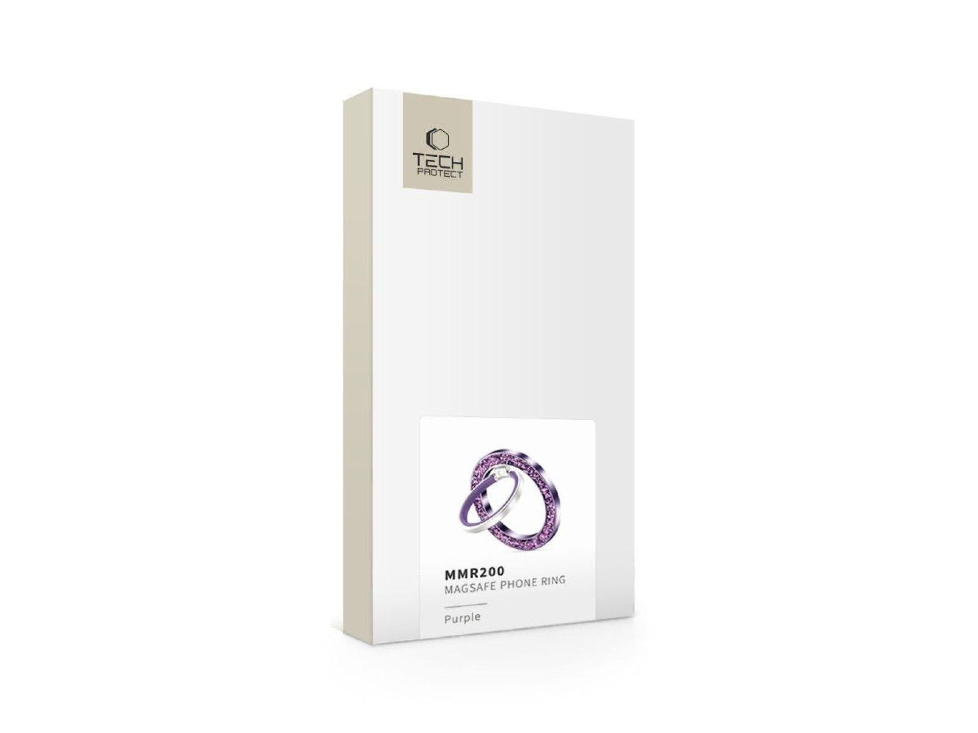 Suporte/anel magnético Tech-Protect MMR200 com MagSafe - roxo com cristais