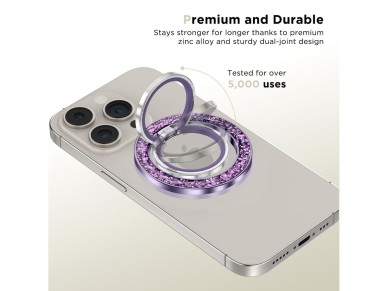 Soporte/anillo magn�tico Tech-Protect MMR200 con MagSafe - morado con cristales