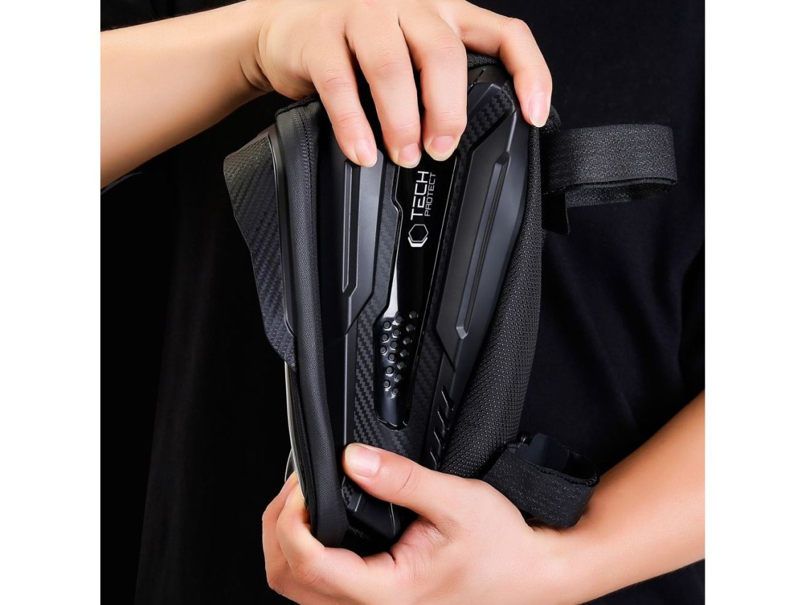 Bolsa para bicicleta Tech-Protect V2 con compartimento para teléfono de 1,2 l - Negra