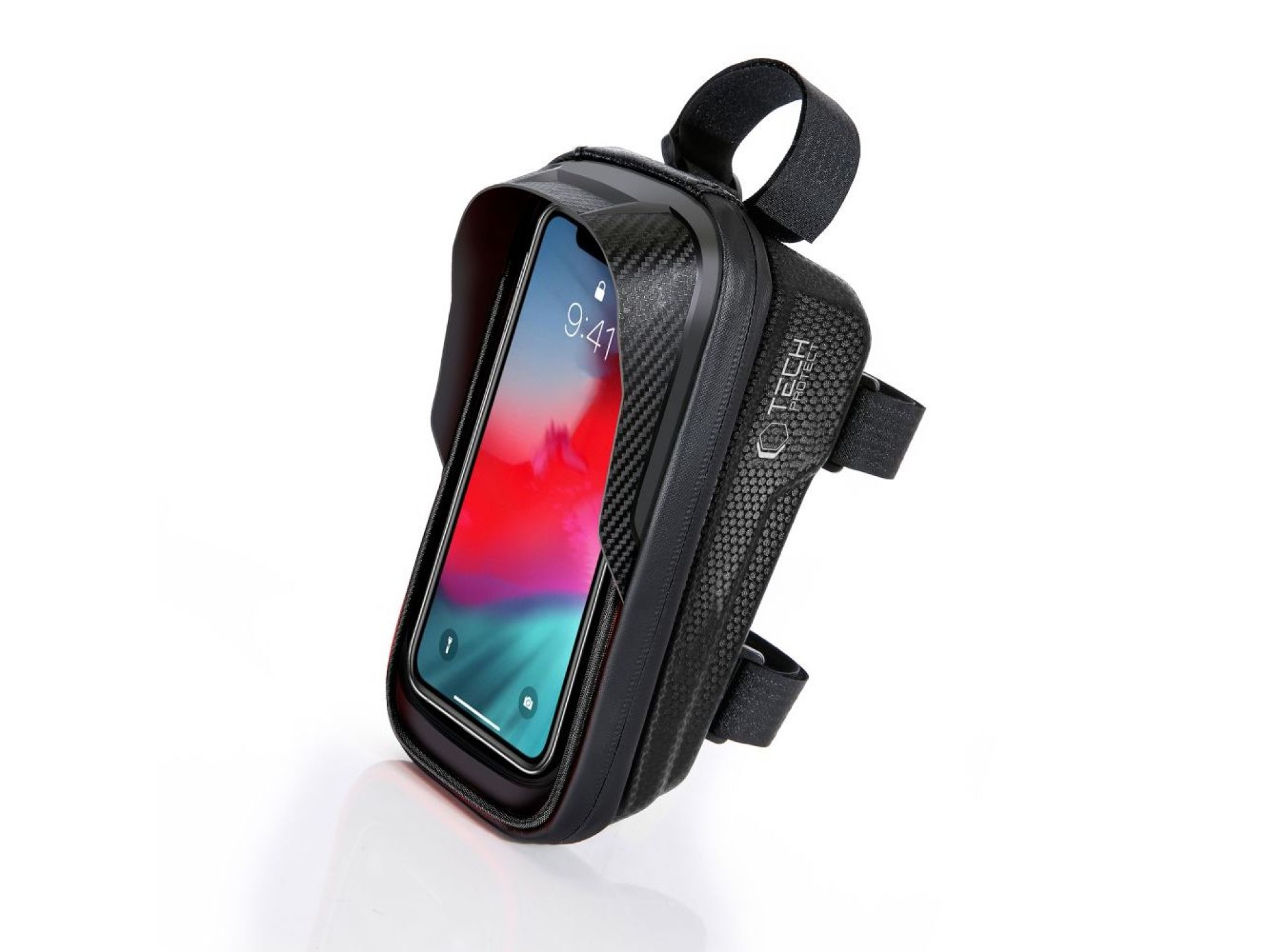 Bolsa para bicicleta Tech-Protect V2 com compartimento para celular, 1 litro - Preta