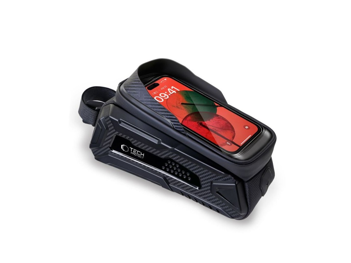 Bolsa para bicicleta Tech-Protect V2 con compartimento para teléfono de 1,2 l - Negra