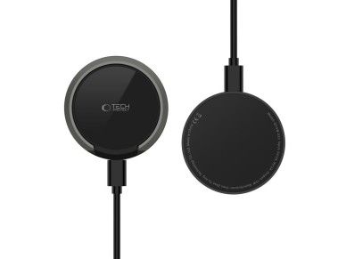 Tech-Protect QI15W-A33 Inductive Charger with MagSafe and Stand with USB-A / USB-C Cable - Black