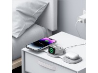 Carregador indutivo 3 em 1 Tech-Protect QI15W-A32 com MagSafe para Smartphone / Apple Watch / AirPod Carregador indutivo 3 em 1 Tech-Protect QI15W-A32 com MagSafe para Smartphone / Apple Watch / AirPod