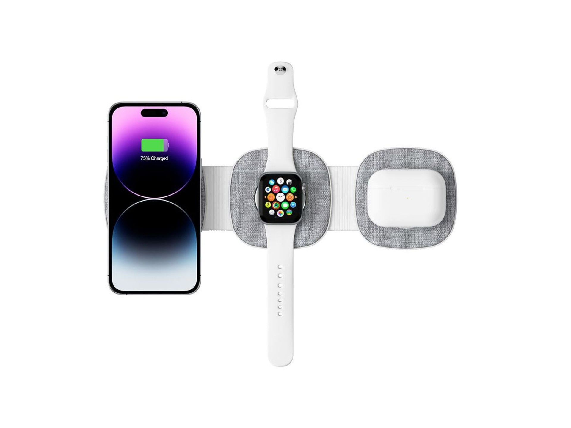 Carregador indutivo 3 em 1 Tech-Protect QI15W-A32 com MagSafe para Smartphone / Apple Watch / AirPod