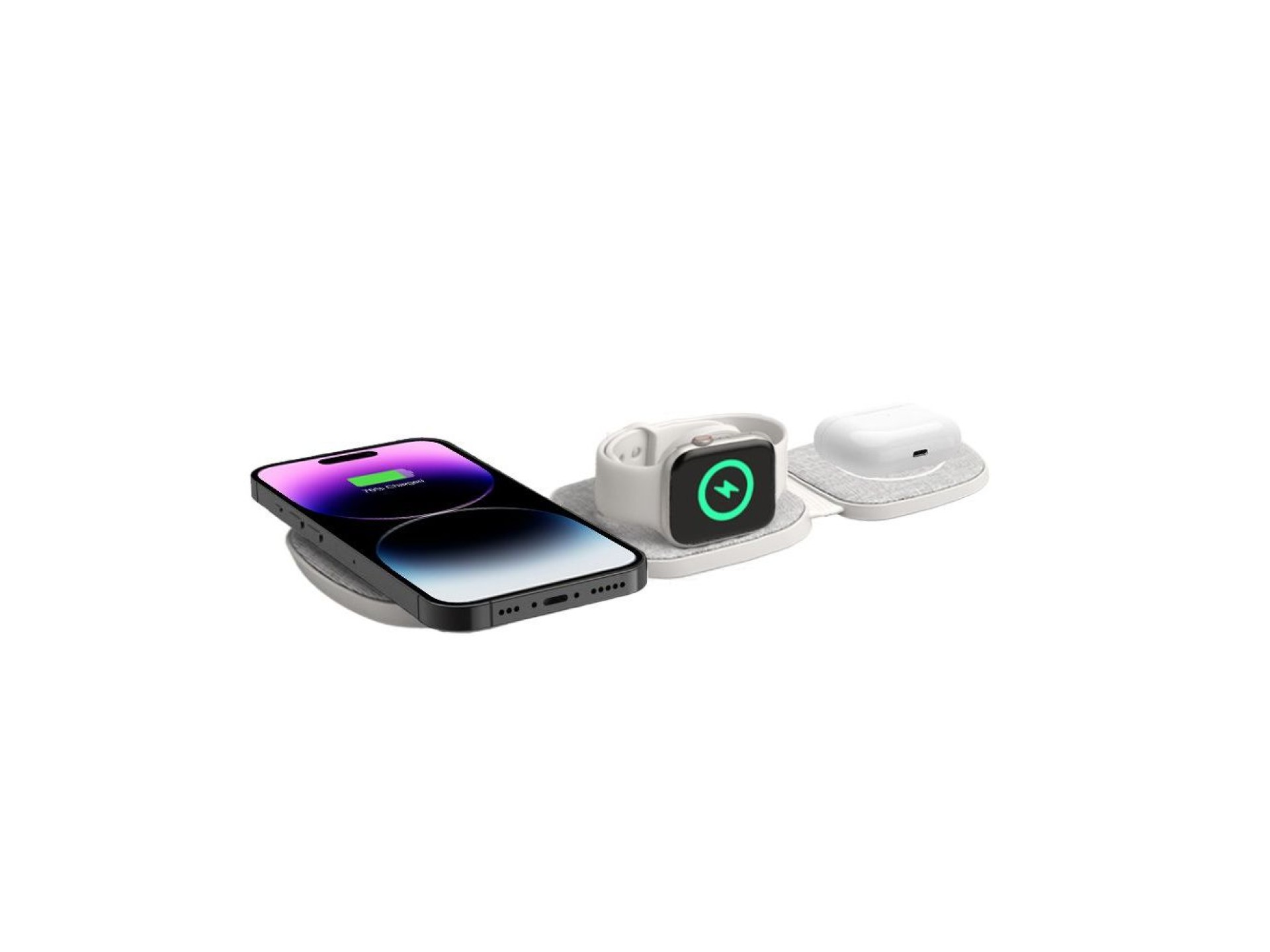 Carregador indutivo 3 em 1 Tech-Protect QI15W-A32 com MagSafe para Smartphone / Apple Watch / AirPod
