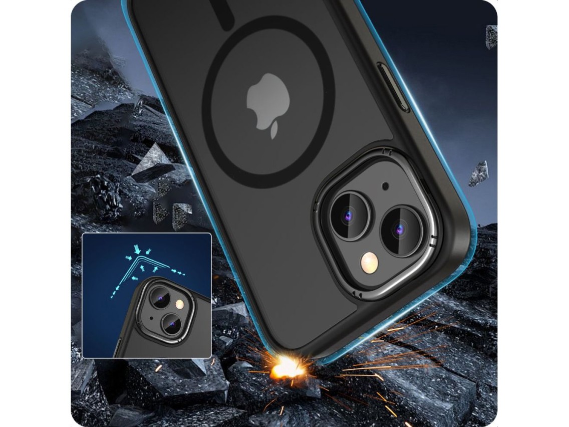Capa Tech-Protect MagMat 2 MagSafe para iPhone 15 - Preto Fosco