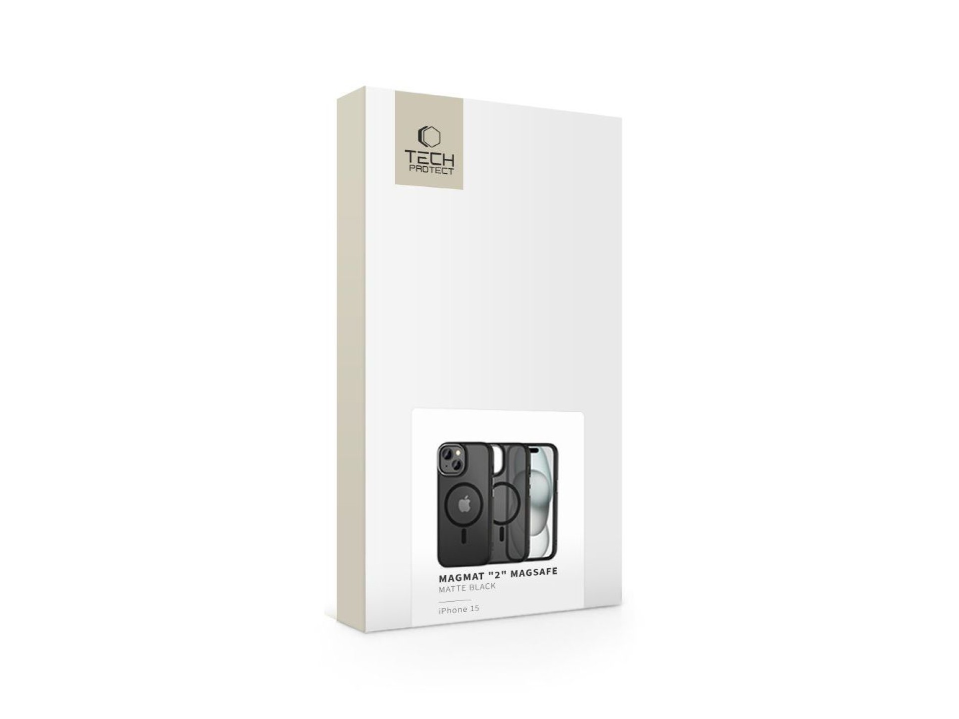 Capa Tech-Protect MagMat 2 MagSafe para iPhone 15 - Preto Fosco