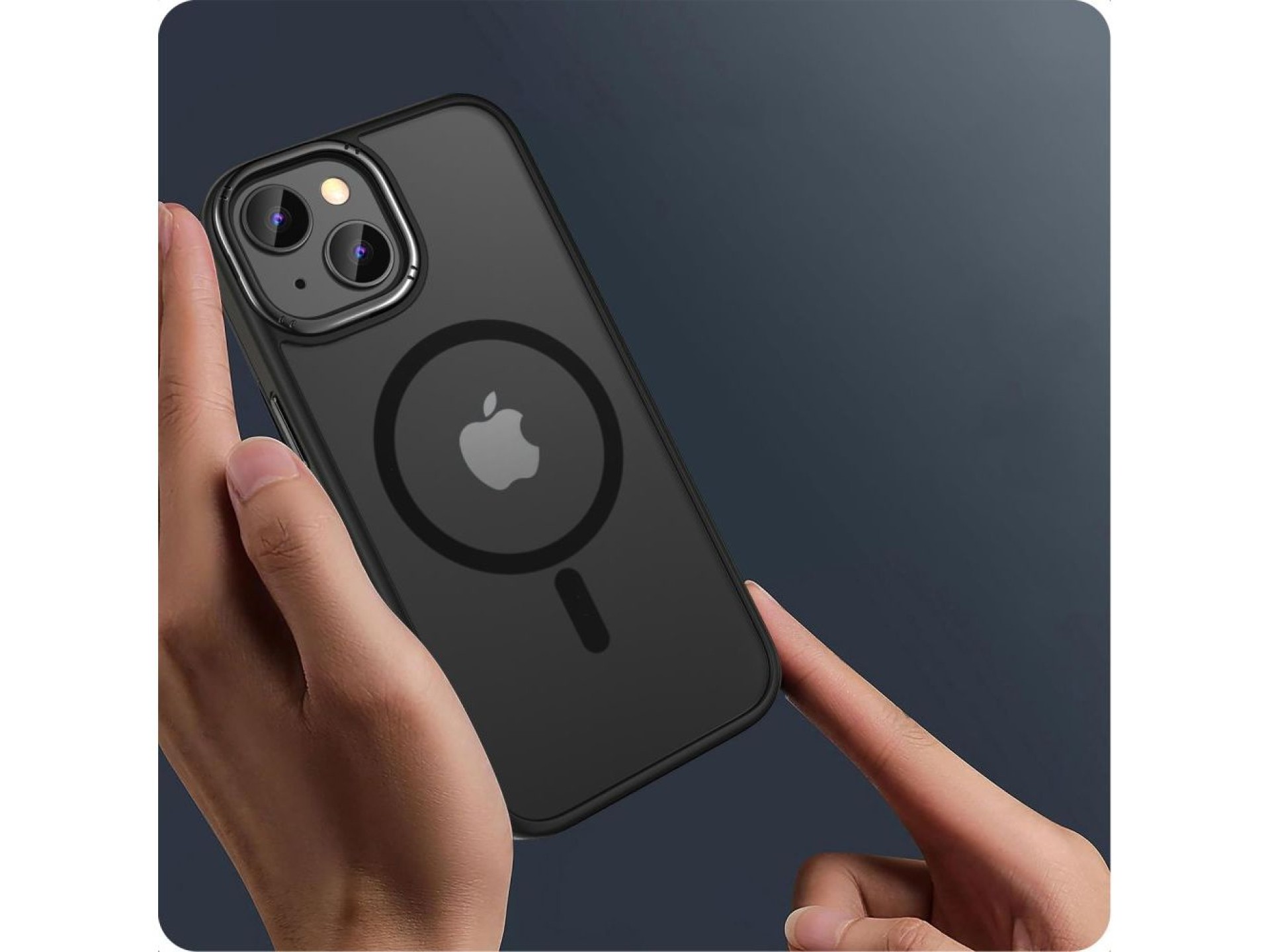 Capa Tech-Protect MagMat 2 MagSafe para iPhone 15 - Preto Fosco