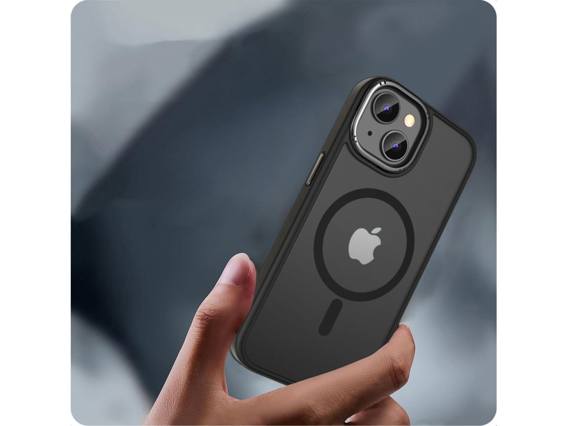 Capa Tech-Protect MagMat 2 MagSafe para iPhone 15 - Preto Fosco