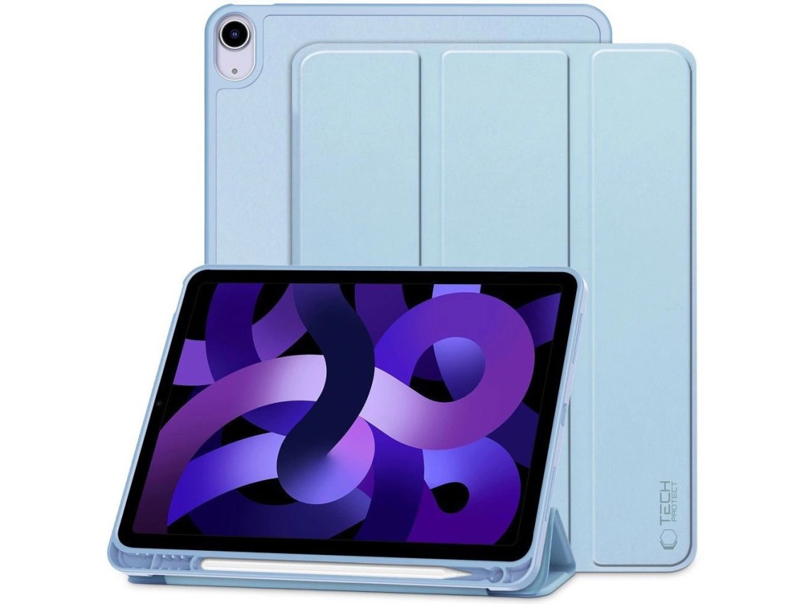 Capa Tech-Protect SC Pen para iPad Air 10.9" 2020-2022 / 11" 2024 - azul claro