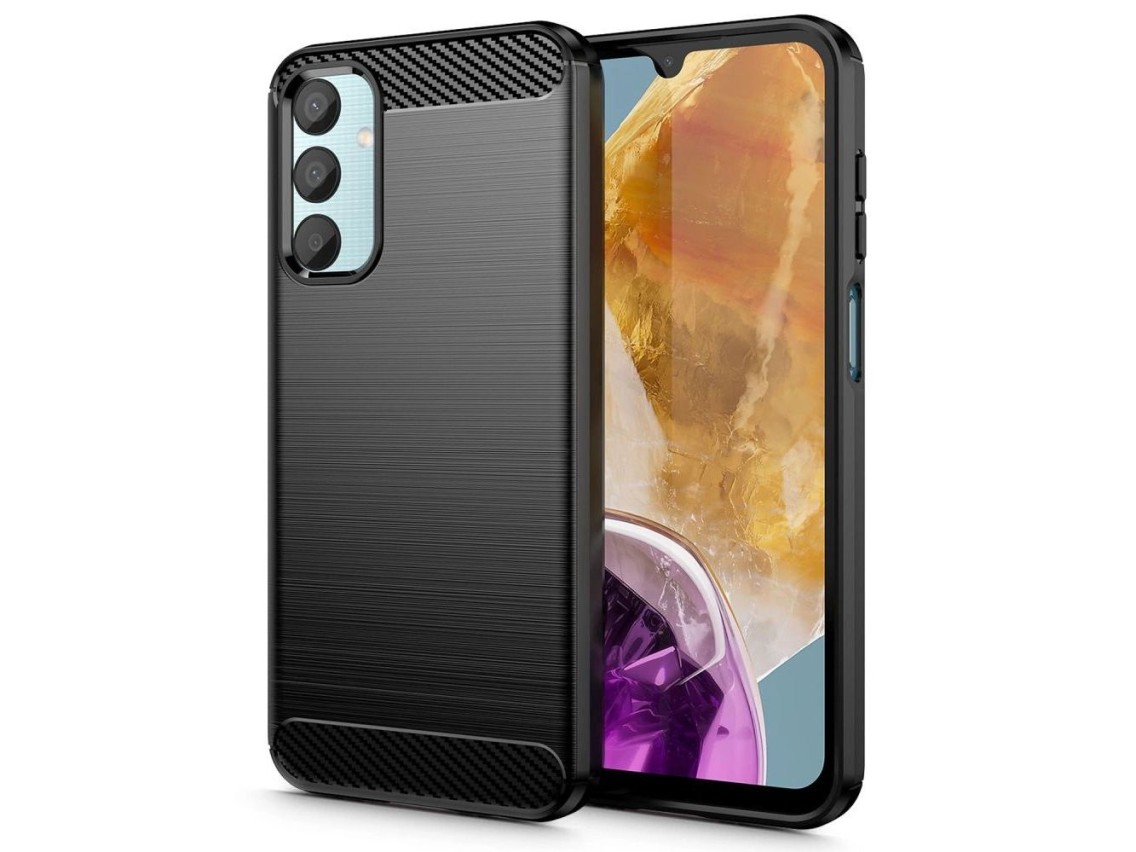 Capa Tech-Protect TPUCarbon para Samsung Galaxy M15 5G - Preta