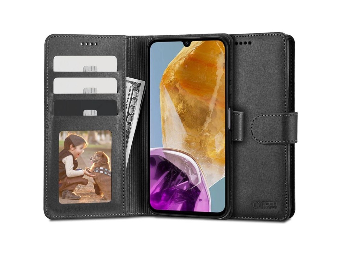 Funda tipo cartera Tech-Protect para Samsung Galaxy M15 5G - Negra