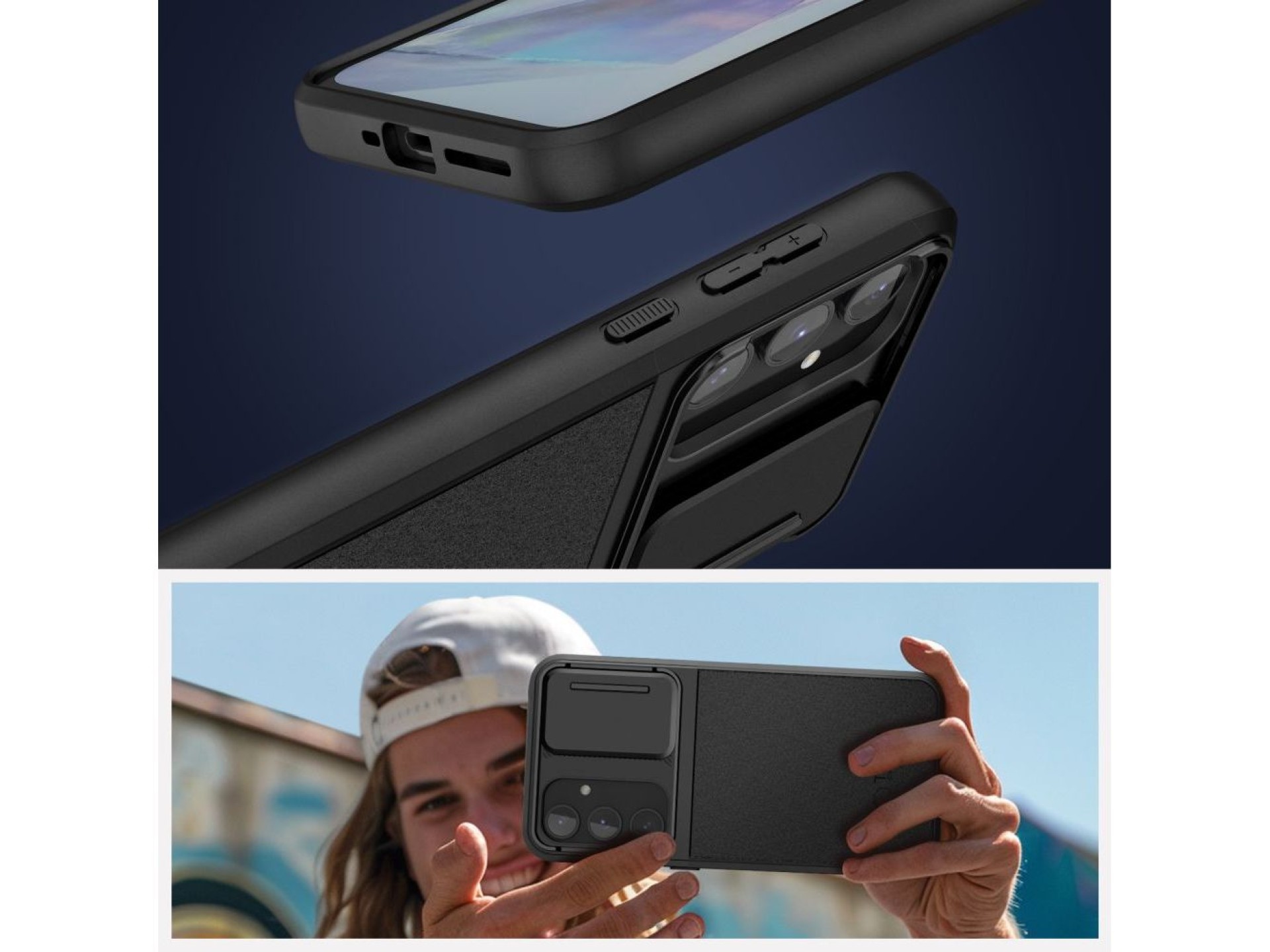 Capa Tech-Protect Velar Cam+ para Samsung Galaxy A55 5G - Preta