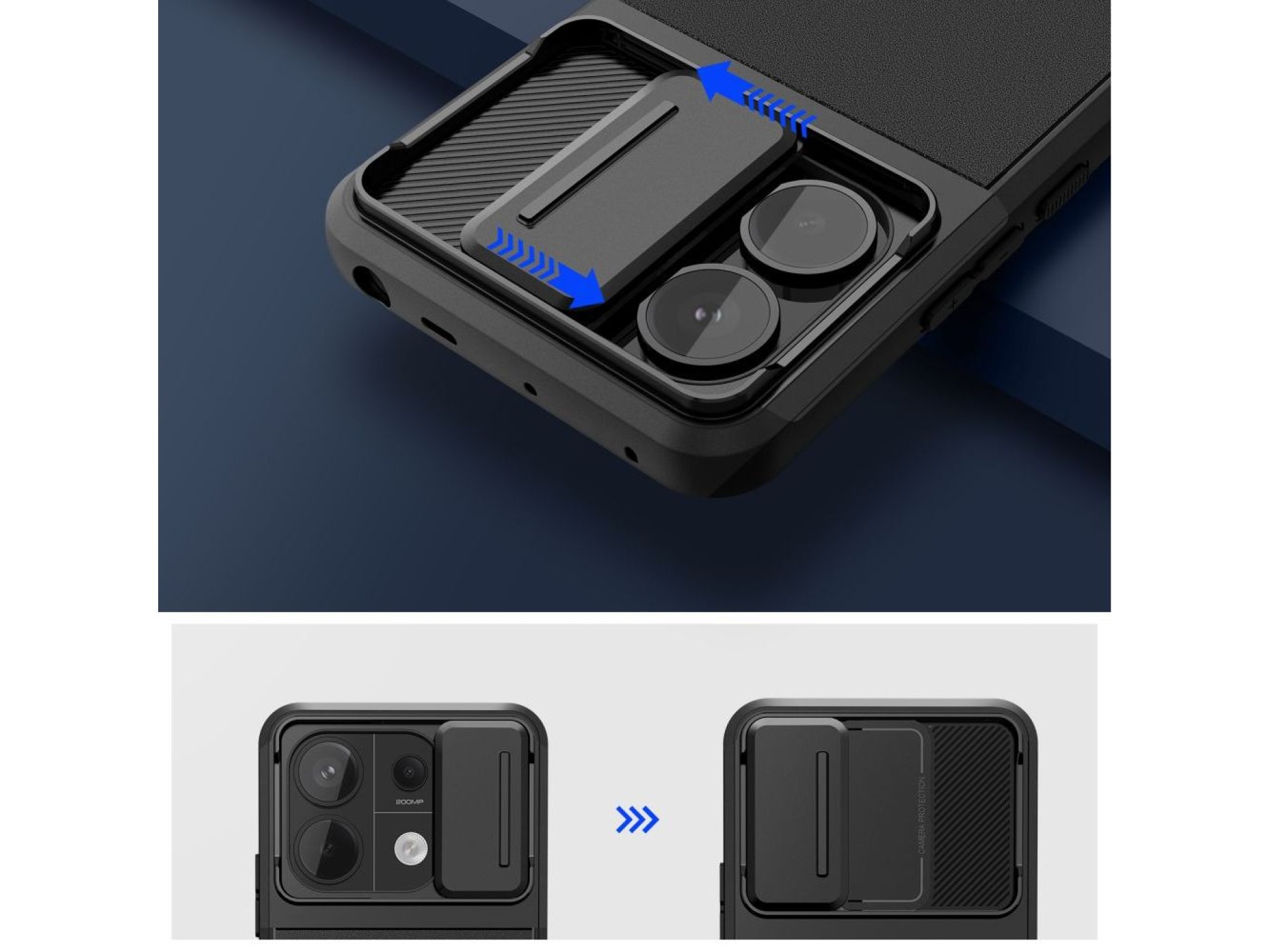 Tech-Protect Velar Cam+ Case for Xiaomi Redmi Note 13 Pro 5G / Poco X6 5G - Black