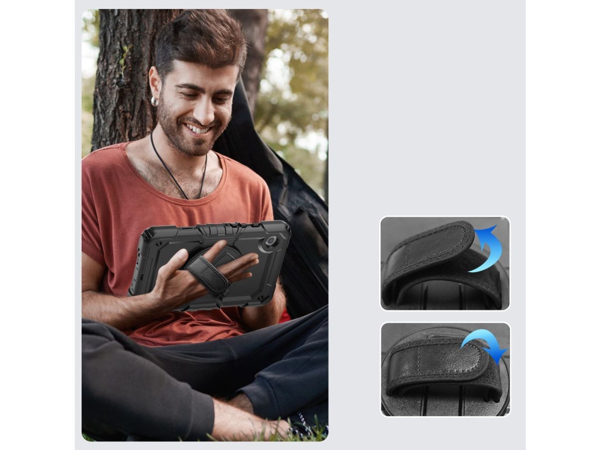 Capa Tech-Protect Solid360 para Samsung Galaxy Tab A9 8.7 X110 / X115 - Preta